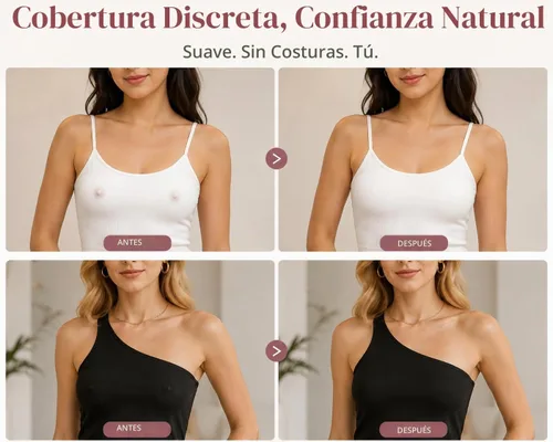 Vista 3 de 40 fundas para pezones, almohadillas de pecho, hipoalergénicas, desechables, color beige, adhesivas Almendra