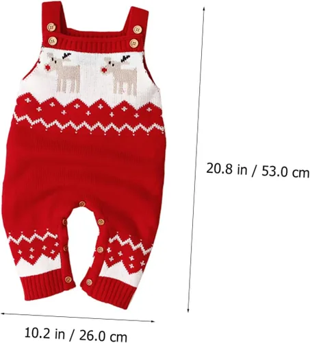 Vista 3 de 1 suéter de Navidad para niños, overol para niña, suéter recién nacido, suéter de bebé, mameluco de Navidad