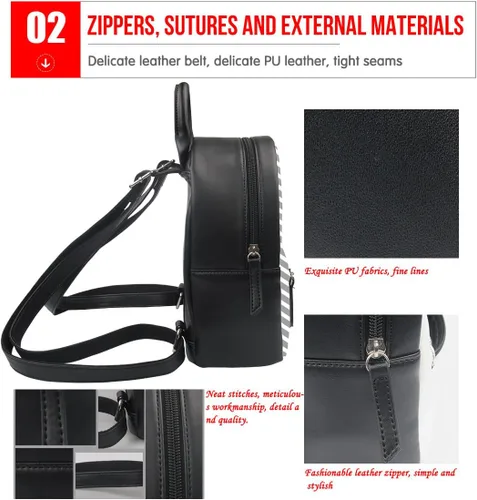 Vista 7 de Showudesigns Mini mochila para mujeres y niñas de viaje de compras, Cobayas, Mochilas de viaje
