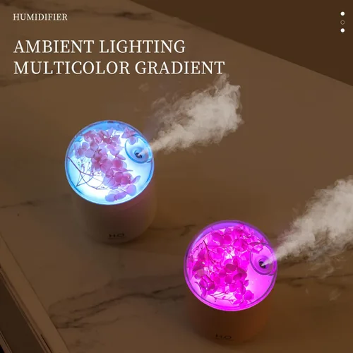 Vista 3 de Humidificadores portátiles de hortensias pequeños para dormitorio de bebé, mini humidificador de plantas de niebla fría para plantas, humidificador