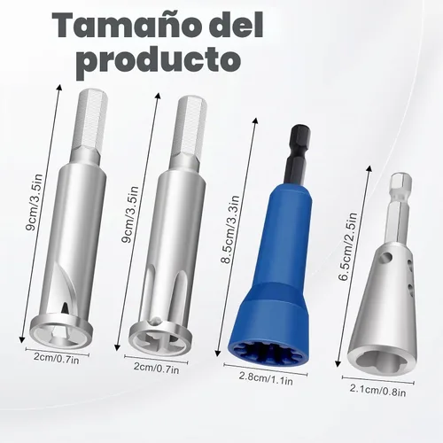 Vista 5 de 4 piezas de herramienta de torsión de alambre para taladro, herramienta de torsión de tuercas de alambre y pelacables, controlador de conector