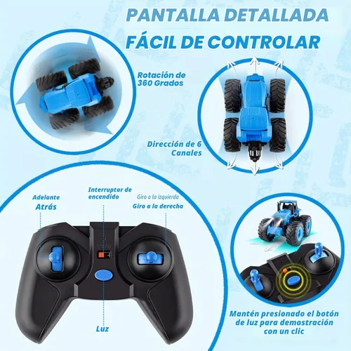 Vista 3 de BAYSING - Juguete de tractor monstruo con control remoto, luz azul
