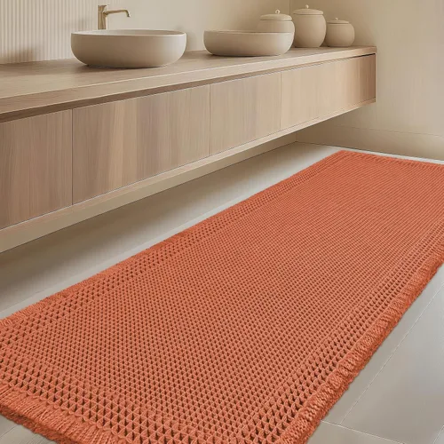 Vista 50 de Tapete de baño con diseño de gofre, moderno, bohemio, absorbente, antideslizante, ultrasuave, lavable a máquina, con letra de baño, dormitorio