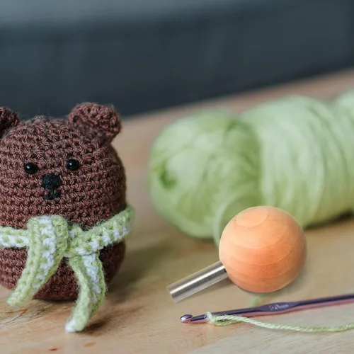 Vista 6 de UPTTHOW Herramienta auxiliar para fijar ojos y arandelas de seguridad, ojos y narices de muñeca para amigurumi, ojos de oso arreglar, utensilios