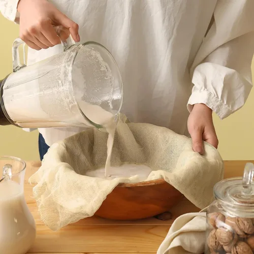 Vista 6 de Peryiter 40 paños de queso de 20 x 20 pulgadas para colar estopilla de grado 100 para colar con dobladillo de algodón sin blanquear, bolsas de tela