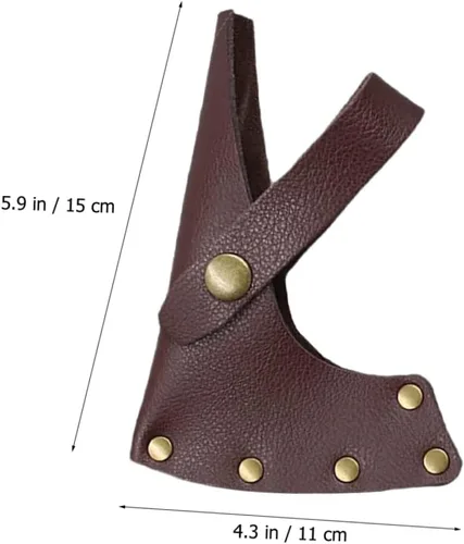 Vista 7 de YARNOW 4 Conjuntos de accesorios de camping camping hacha funda de cuero hacha manga hacha cubierta de hacha al aire libre cubierta de hacha