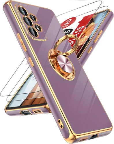 Vista 50 de LeYi Funda para iPhone XR: con Protector de Pantalla de Vidrio Templado [Paquete de 2] Soporte de Anillo Giratorio de 360°, Soporte Magnético
