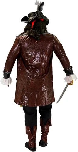 Vista 2 de KalcyKizz Disfraz de pirata de lujo de talla grande para hombre