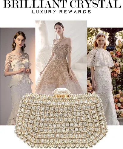 Vista 5 de Olixi Bolso de mano de cristal plateado para mujer, bolso de noche con purpurina para boda, cena, fiesta, baile de graduación, cóctel