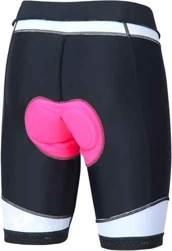 Vista 4 de Pantalones cortos de ciclismo para mujer con acolchado 3D con elementos reflectantes