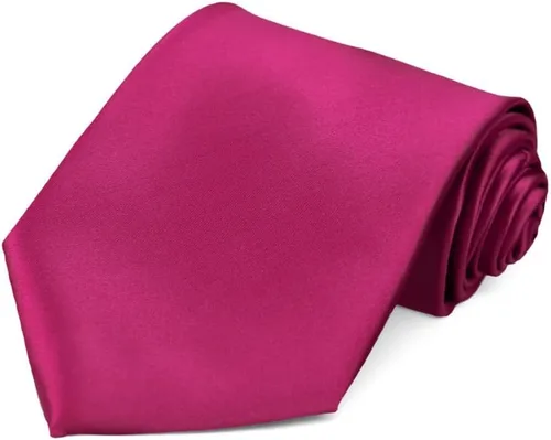 Vista 346 de tiemart Corbata de color sólido para hombre Longitud estándar