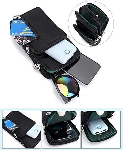 Vista 2 de Bolso bandolera espacioso para iPhone 17 16 Pro Max Samsung Galaxy S25 S24 Ultra A15 A16 A17 (balón)