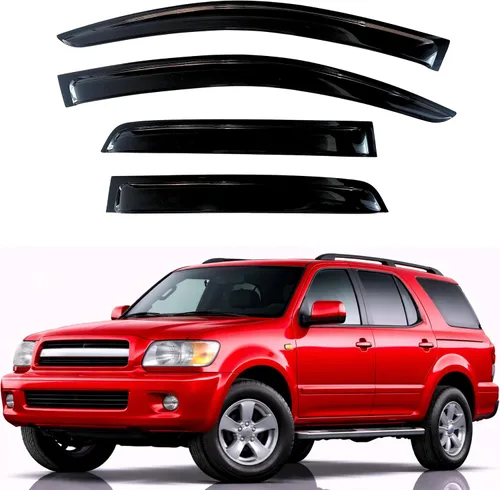 Vista 32 de KPY Protector de lluvia compatible con Ford Bronco 1980-1996, Ford F150 F250 F350, deflectores de ventilación lateral para visera de ventana