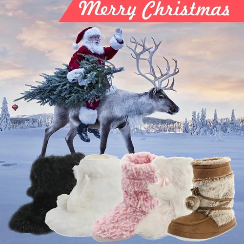 Vista 2 de Amzhom Pantuflas de forro polar para interiores y exteriores, antideslizantes, para mujer