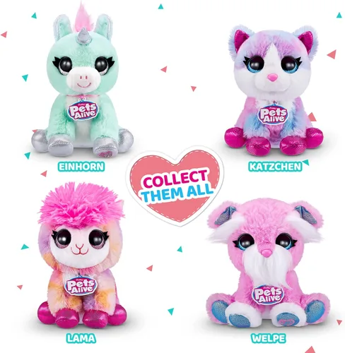 Vista 5 de Pets Alive Pet Shop Surprise Serie 2 (cachorro) de ZURU, suave juguete de peluche interactivo electrónico, habla y repite (Speak and Repeat)