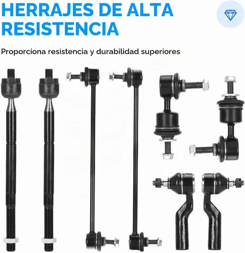 Vista 5 de 10 piezas Brazos de Control Inferiores Delanteros con Rótulas + Barras de Dirección + Enlaces de Barra Estabilizadora para Mazda 3 2004-2009, Mazda