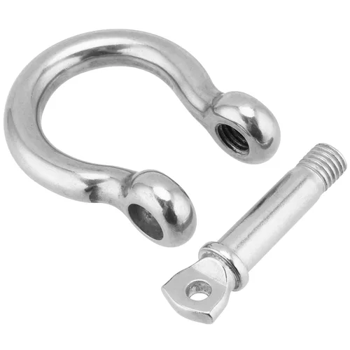 Vista 4 de JEUIHAU 10 grilletes de acero inoxidable 304 de 5/16 pulgadas, grillete de anclaje de pasador de tornillo, grilletes de anillo en D de acero
