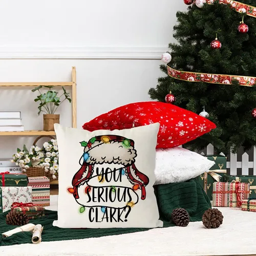 Vista 4 de GAGEC Fundas de almohada de Navidad de 16 x 16 pulgadas, almohadas de vacaciones de Navidad, fundas de almohada de invierno, decoración del hogar