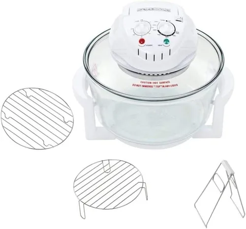 Vista 5 de Freidora de aire eléctrica, horno de convección turbo, vaporizador de horno, halógeno, ideal para papas fritas y patatas fritas