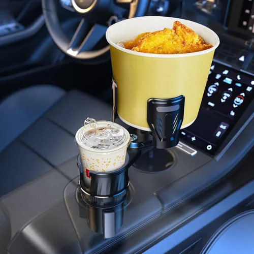 Vista 6 de Expansor multifuncional de portavasos 2 en 1 para automóvil, extensor de soporte de doble taza con base ajustable, se adapta a Yeti, Hydro Flask