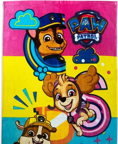Vista 3 de Paw Patrol Boys Chase, Marshal, Rubble and Sky is Flying Dog - Toalla poncho con capucha