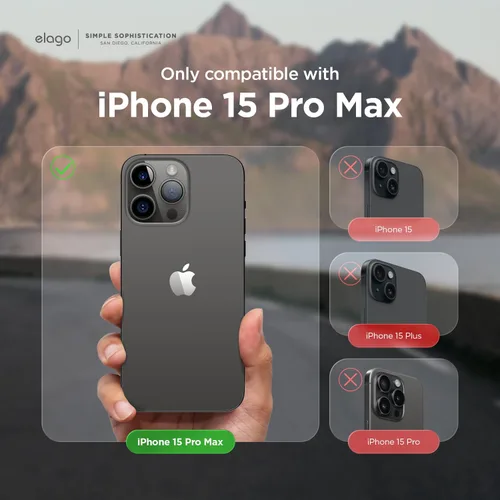 Vista 2 de elago Funda compatible con iPhone 15 Pro Max, compatible con MagSafe, Glide, funda protectora de cuerpo completo, a prueba de golpes, funda delgada