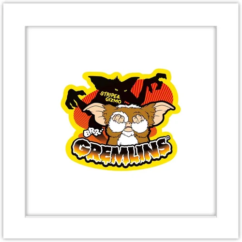 Vista 10 de Trends International Gallery Pops Gremlins - Arte de pared de rayas y Gizmo, versión enmarcada negra, 12 x 12 pulgadas