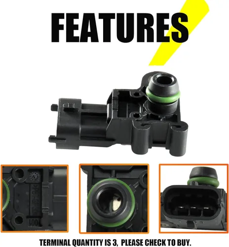Vista 4 de 55567257 AS429 Sensor absoluto del colector de mapas compatible con Buick Encore 2013-2021, Chevy Cruze 2011-2017, Chevy Sonic 2012-2020, Chevy Trax