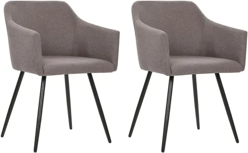 Vista 9 de Dining Chair Set of 2 Dark Grey Fabric, Modern Kitchen Dining Room Chairs with Metal Legs, Ergonomic Design for Home