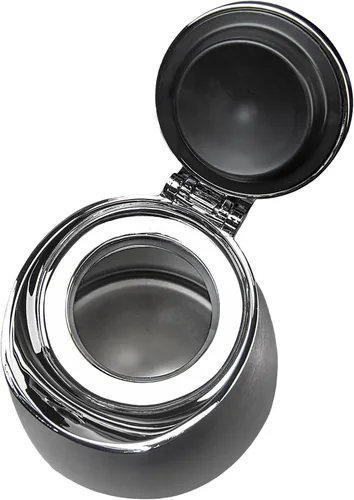 Vista 2 de Isosteel Olla de vacío de doble pared de acero inoxidable 18/8 de 0,6 litros con tapa de solapa, color plateado