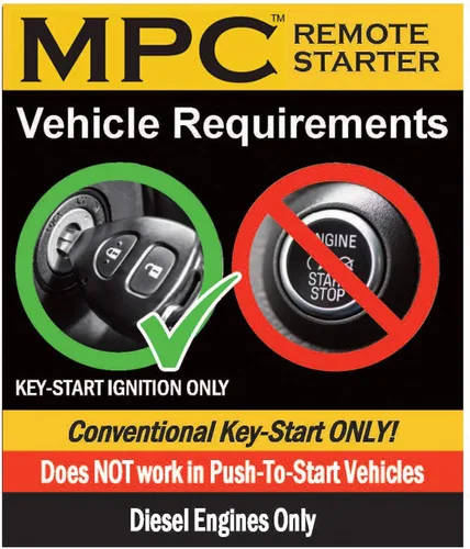 Vista 2 de MPC Arrancador remoto activado por llavero de fábrica compatible con Dodge Ram 2500 2006-2007 - Gas/Diesel - Incluye arnés en T y soporte técnico