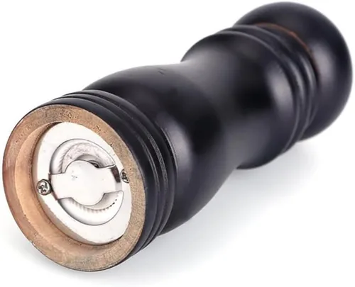 Vista 4 de Molinillo de pimienta de madera, coctelera de sal de madera, molinillo de sal y pimienta, molinillo de grosor profesional manual para especias