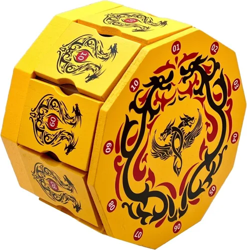 Vista 5 de Dragons Cave Safe Secret - Caja de rompecabezas con cerradura IQ de madera para dinero y regalo