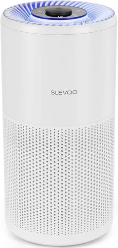Vista 9 de Purificador de aire Slevoo para dormitorio hasta 1015 pies², alergias y pelo de mascotas, filtro 3-en-1 con purificador de aire HEPA, modo de sueño