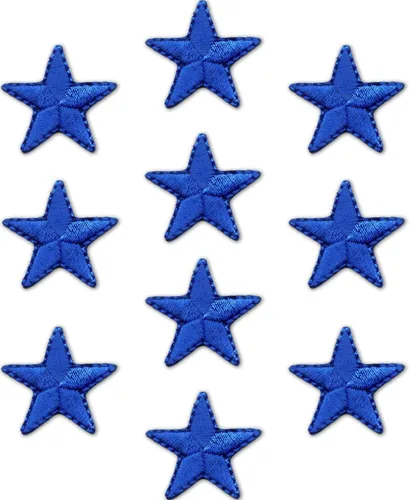 Vista 16 de Laughing Lizards Parches bordados con estrellas para planchar para ropa, chaquetas, mochilas y decoraciones (negro, 1 pulgada)