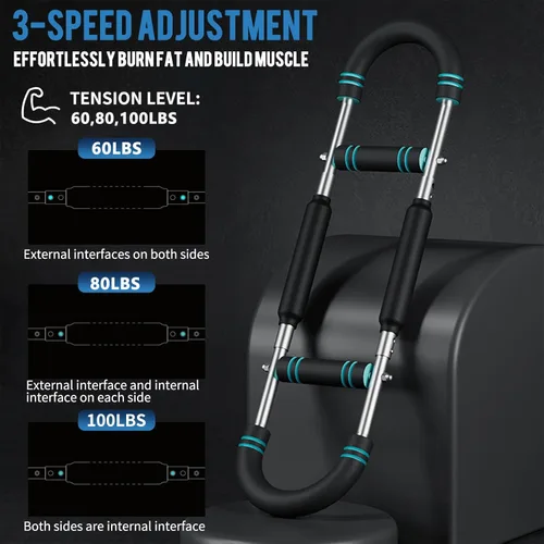 Vista 8 de Twister - Entrenador de brazos, barra de entrenamiento de resorte ajustable de 60 a 100 libras, entrenador de brazos para hombres/mujeres, diseño