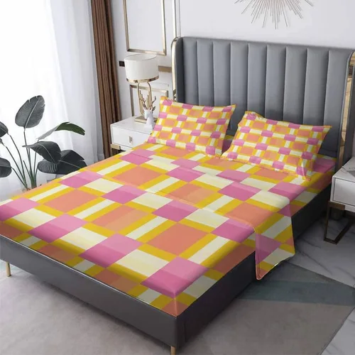Vista 10 de Juego de sábanas abstractas tamaño individual, sábanas de microfibra suave y bolsillo profundo, sábanas y fundas de almohada estampadas sin arrugas
