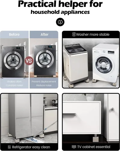 Vista 7 de Elevadores de Muebles, Tclouda Soportes para Cama/Sofá/Escritorio/Mesa/Patas de Silla/Refrigerador de 1.5, 3 y 4 Pulgadas, Bloques Ajustables