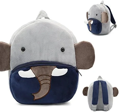 Vista 5 de Mochila linda del niño pequeño rellena animal de dibujos animados mini mochila escolar para niños y niñas