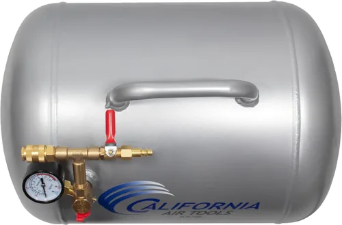 Vista 6 de California Air Tools CAT-AUX10A Tanque de aire de aluminio portátil ligero, 10 galones, color plateado