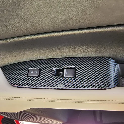 Vista 2 de AOKIO Cubierta del Panel del Interruptor de Ventana de Puerta Interior Moldura del Botón de Control de Cerradura de Puerta para Accesorios Mazda CX5