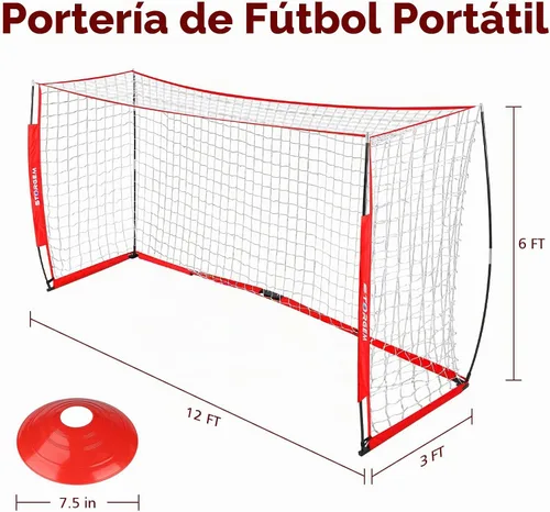 Vista 7 de Storgem Soccer Goal for Backyard with Bow Frame, Collapsible Metal Base