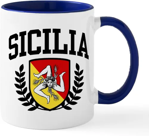 Vista 51 de CafePress Sicilia Mug - Taza de café de cerámica (11.0 fl oz)