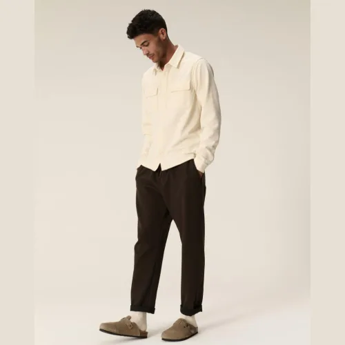 Vista 2 de Zuecos de cuero genuino 100% de grano completo para hombres - Zapatos de Negro