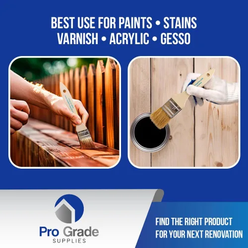 Vista 4 de Pro Grade - Pinceles de pintura con virutas - 96 Ea 1.5 pulgadas Brocha de pintura con virutas Cerda natural, mango de madera Paquete a granel