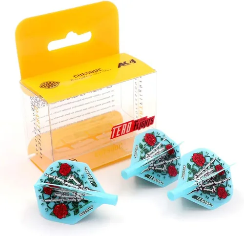 Vista 5 de CUESOUL TERO AK4 Plumas para dardos Forma estándar/Forma escudo/Forma diamante