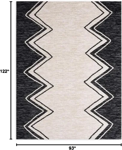 Vista 2 de Home Dynamix Nicole Miller New York Patio Sofia Leon alfombra de área para interiores y exteriores, negro/marfil, rectangular de 7 pies 9 pulgadas x