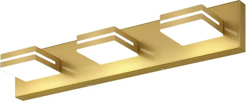 Vista 49 de SineRise - Moderna lámpara LED para tocador de baño (2 luces, 39.4 cm, regulable), iluminación de pared de baño moderna de acrílico cepillado sobre