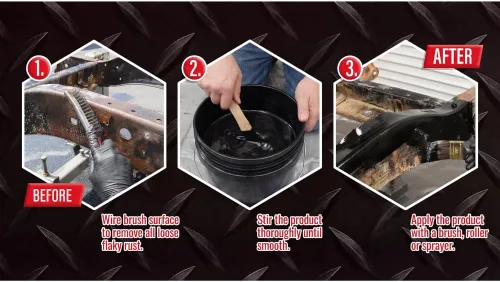 Vista 2 de Convertidor de óxido 2 en 1 e imprimación de metal, pintura inhibidora de óxido negra para metal, reformador de óxido automotriz, a base de agua