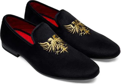 Vista 4 de Jousen Mocasines de terciopelo para hombre, zapatos de vestir, suaves, vintage, de lujo, para boda, fiesta, baile de graduación para hombres